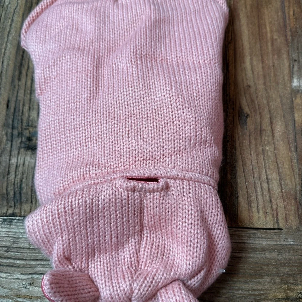 Adorable Pink Knit Pig with hat custom for pet
